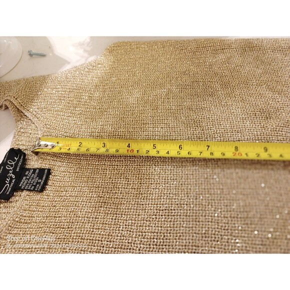 Suzelle Gold Mesh Tank Top  Small - Picture 12 of 16